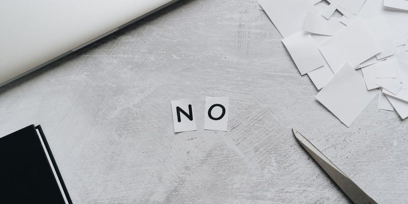 A rejected stamp on a document