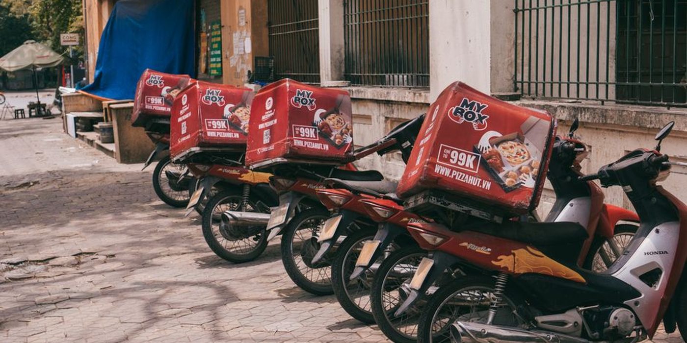 A food delivery bag