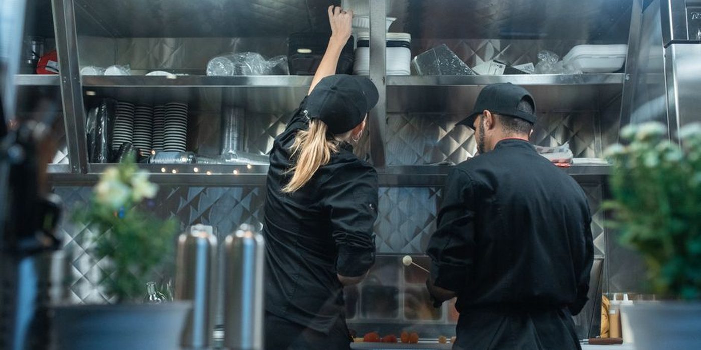 A commercial kitchen