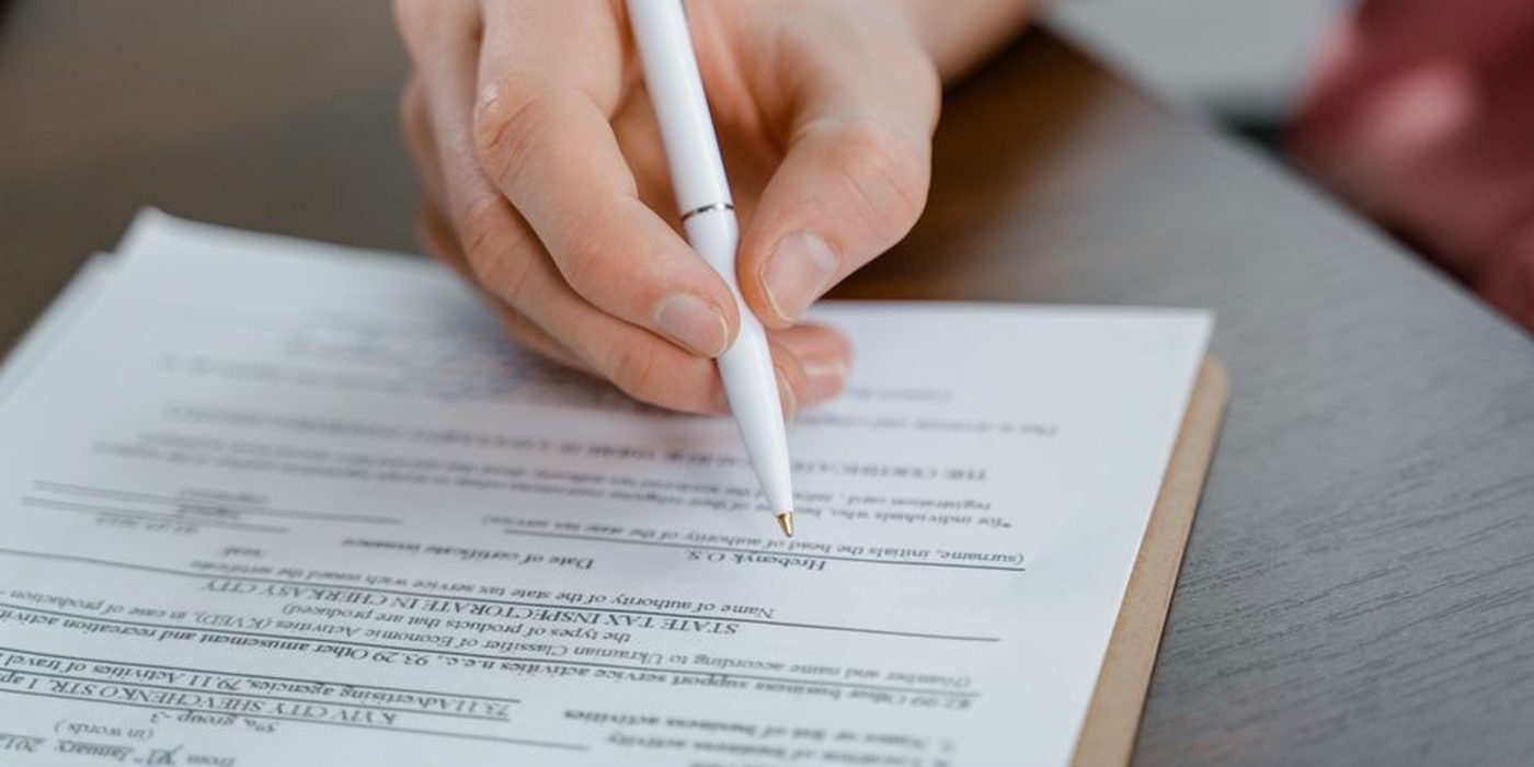 A complaint form on a clipboard