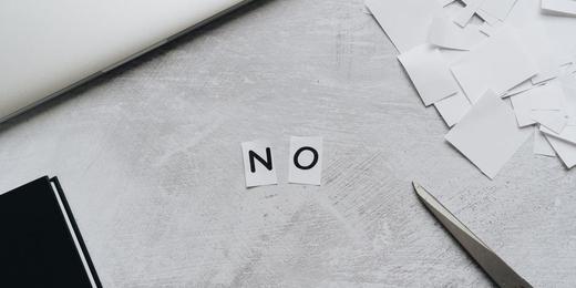 A rejected stamp on a document
